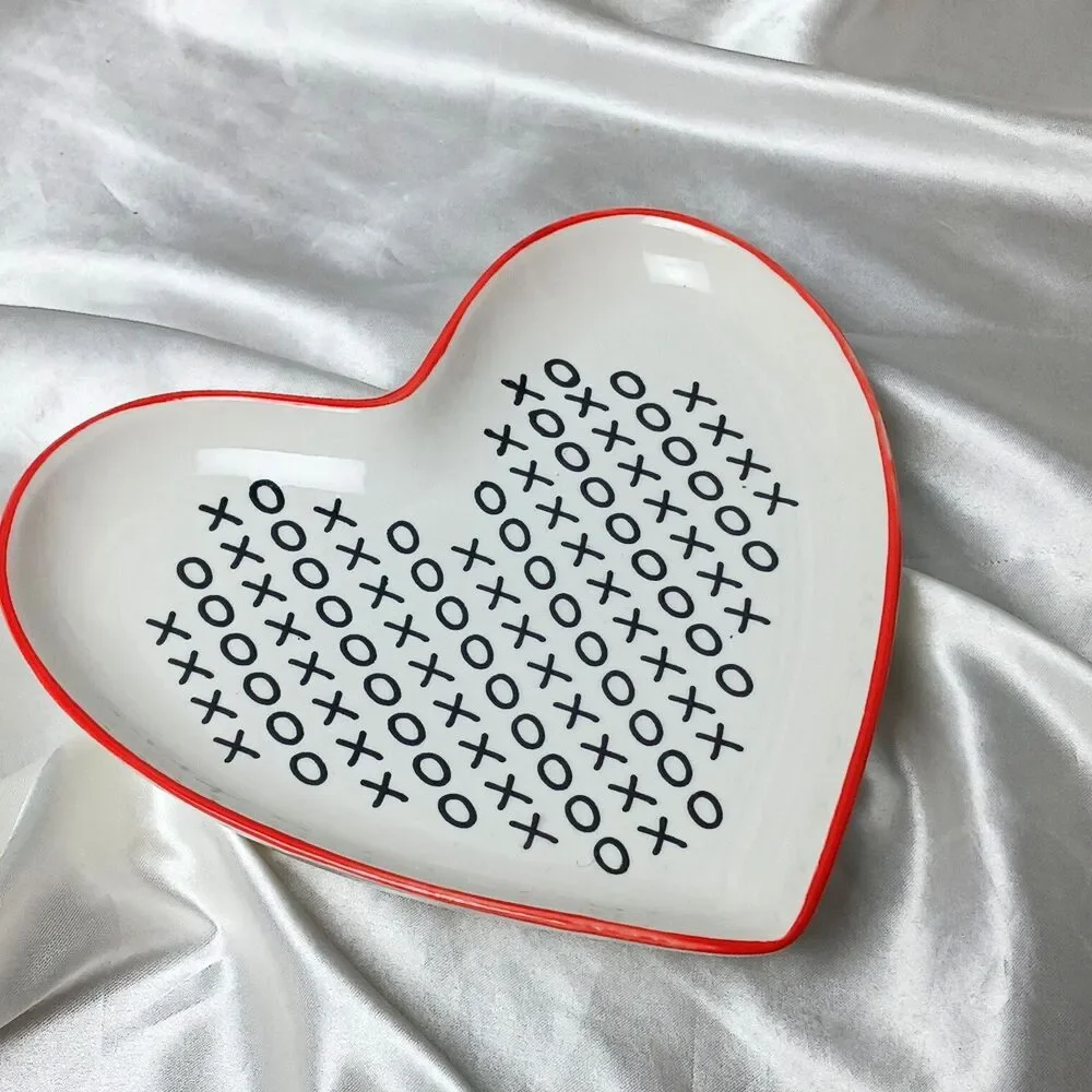 GANZ XOXO HEART SHAPE 7'' PLATE